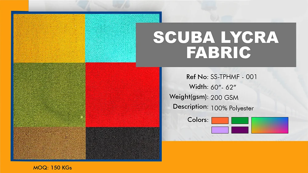 SCUBA LYCRA fabric swatch