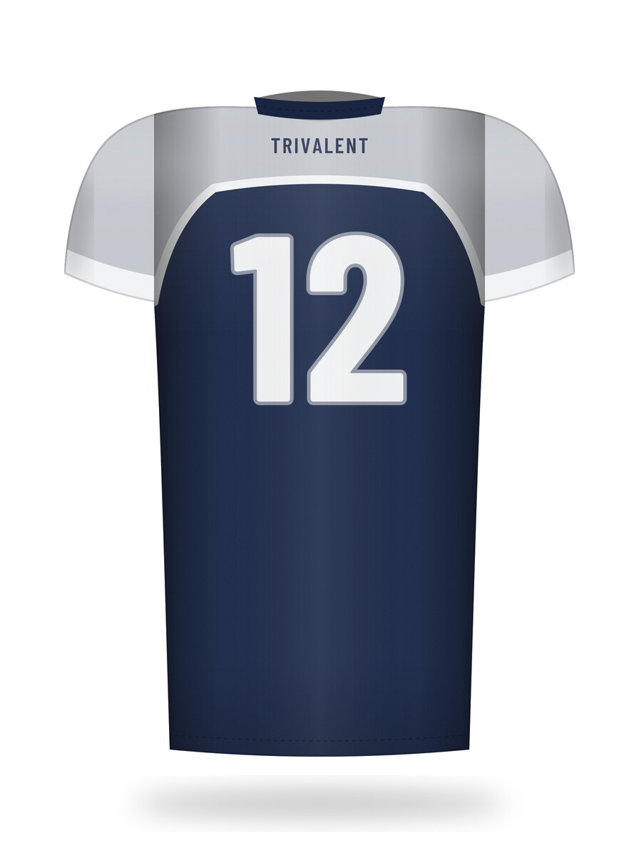 back view of custom american football jersey manufactured by Trivalent Industry