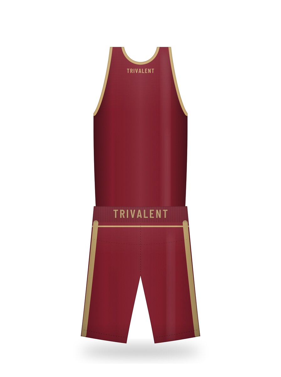 back view of custom boxing ring uniform manufactured by Trivalent Industry