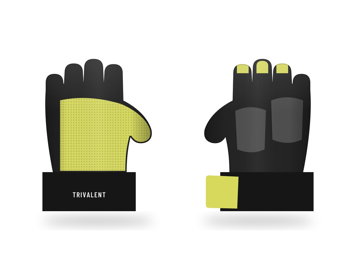 back view of custom cycling gloves manufactured by Trivalent Industry