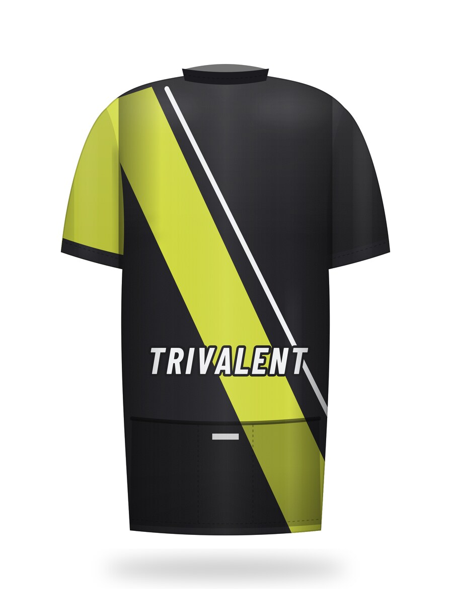 back view of custom cycling jerseys manufactured by Trivalent Industry