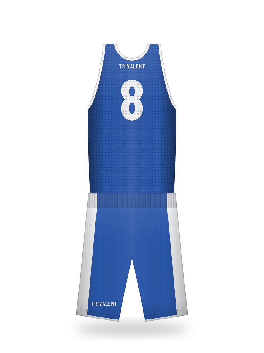 back view of custom reversible uniform manufactured by Trivalent Industry