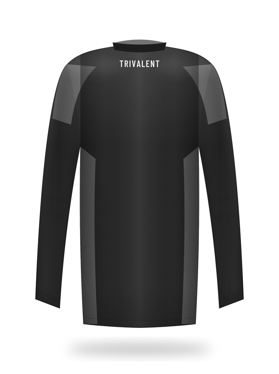 back view of custom rugby base layer manufactured by Trivalent Industry
