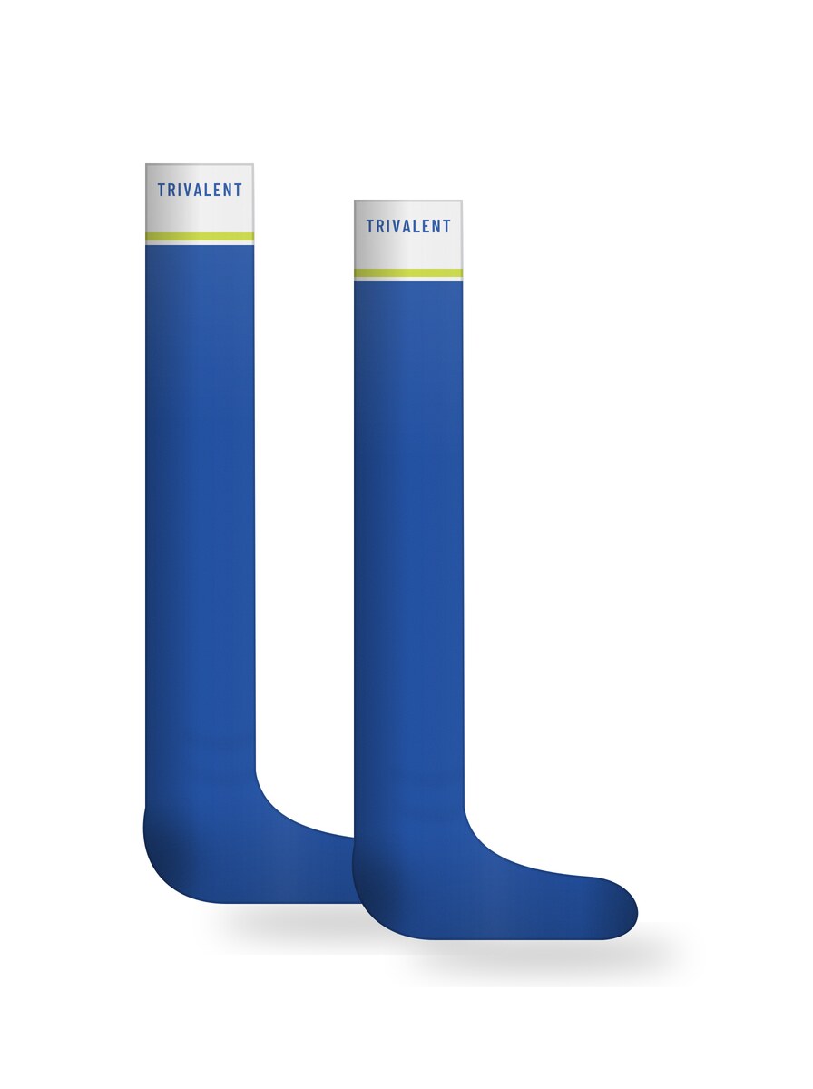 back view of custom soccer socks manufactured by Trivalent Industry