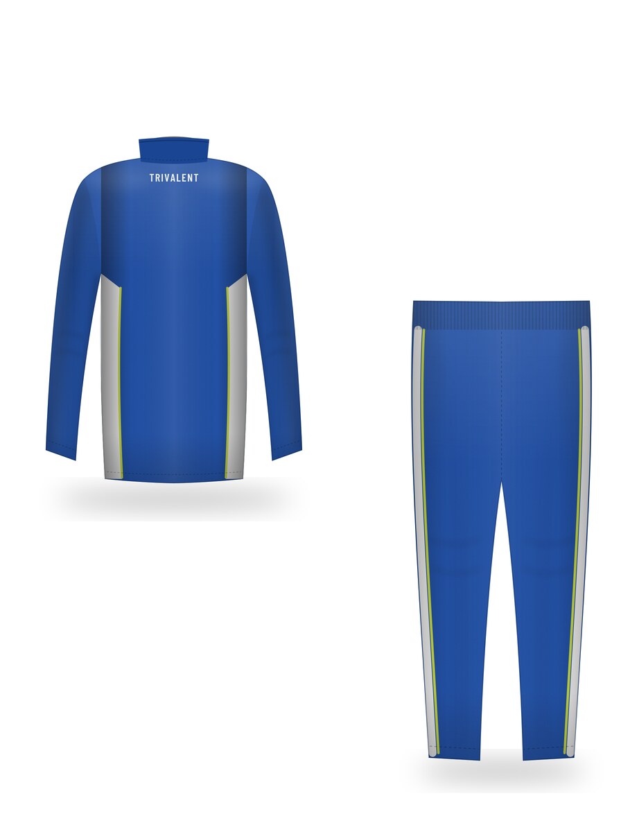 back view of custom soccer warmup suits manufactured by Trivalent Industry