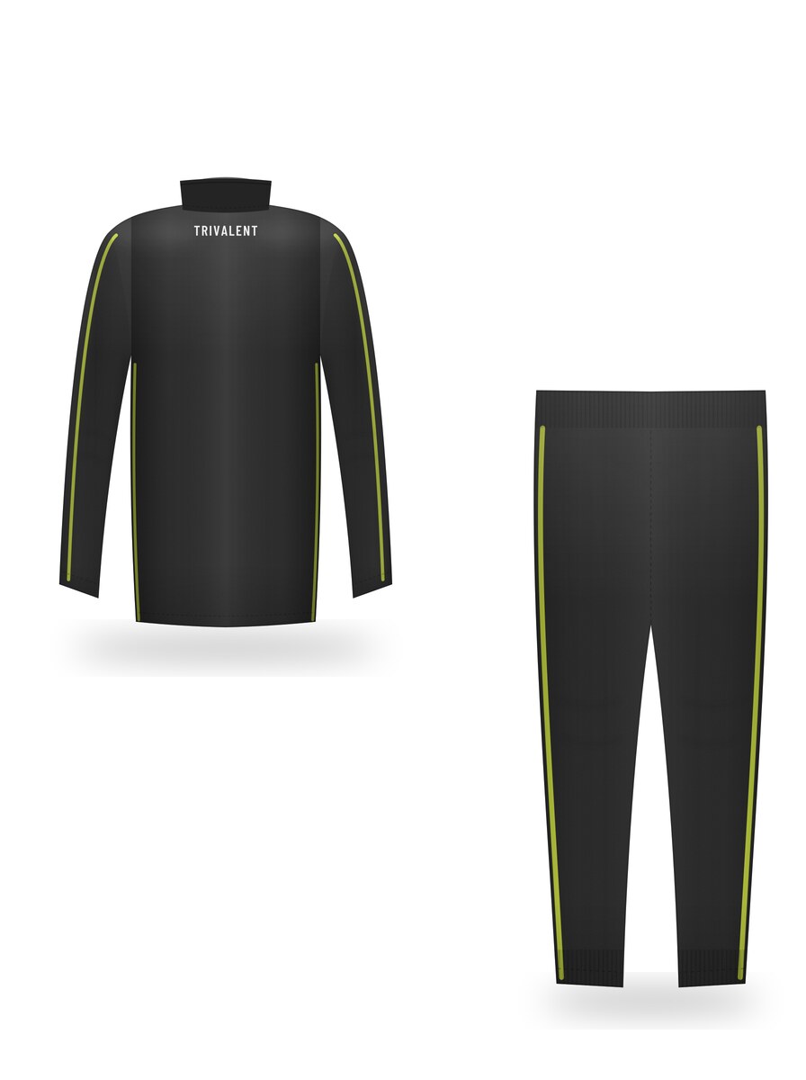 back view of custom tracksuit manufactured by Trivalent Industry