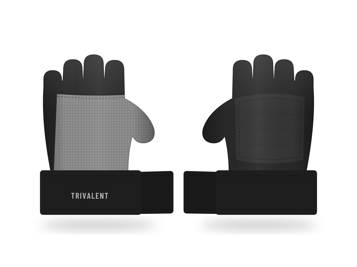 back view of custom weight lifting gloves manufactured by Trivalent Industry