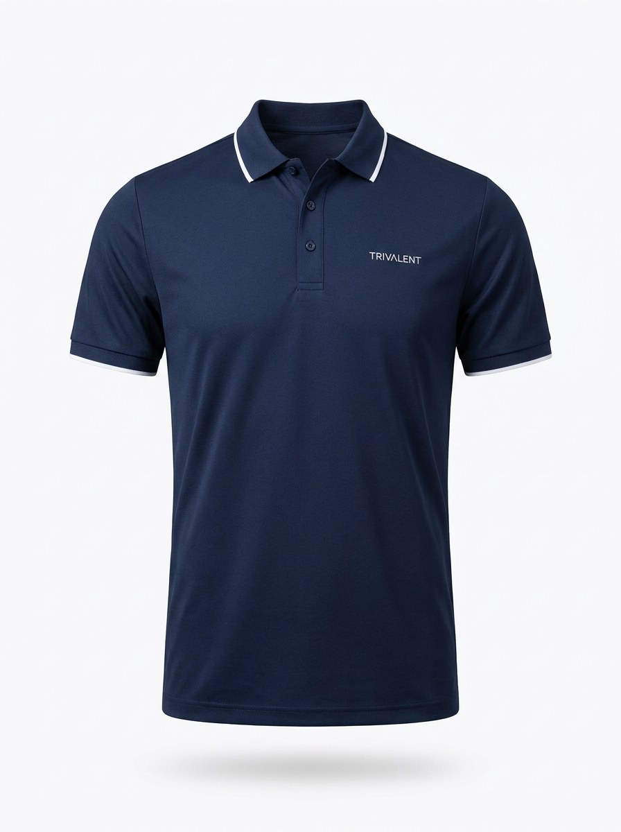 Custom activewear polo — product render