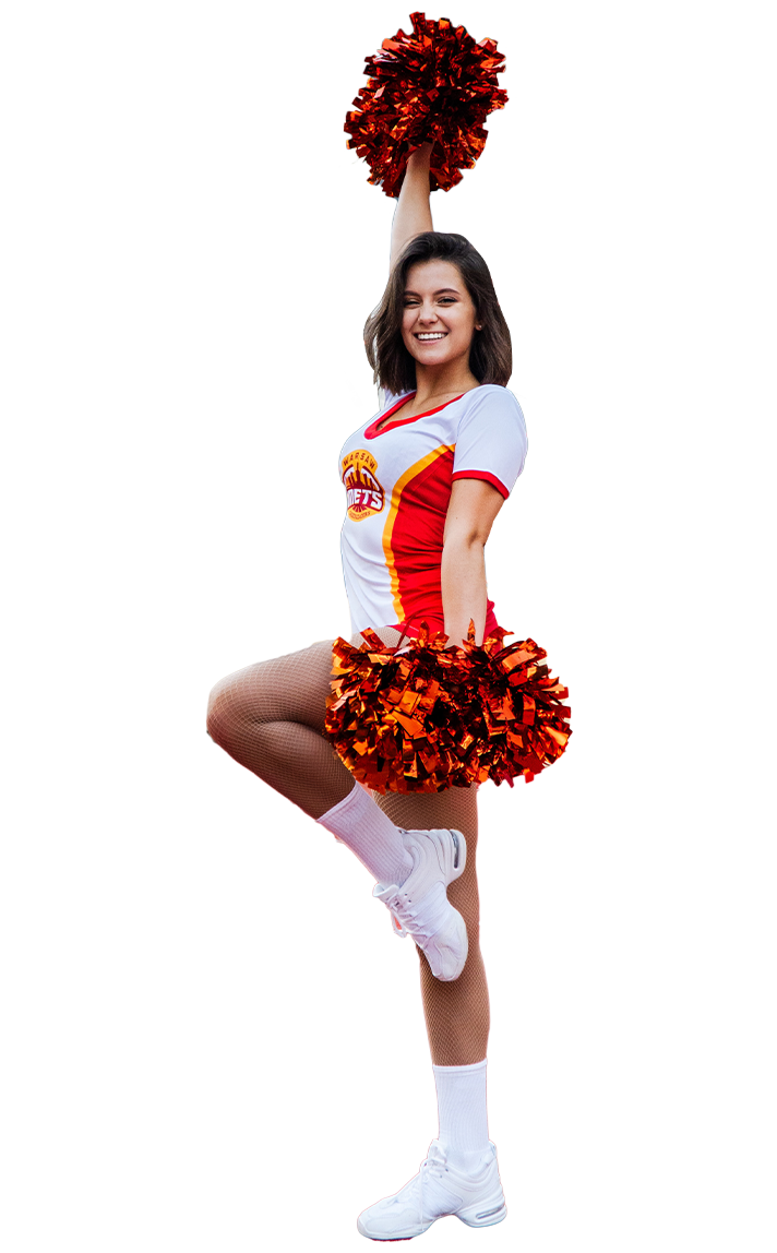 Custom cheer uniform — product render