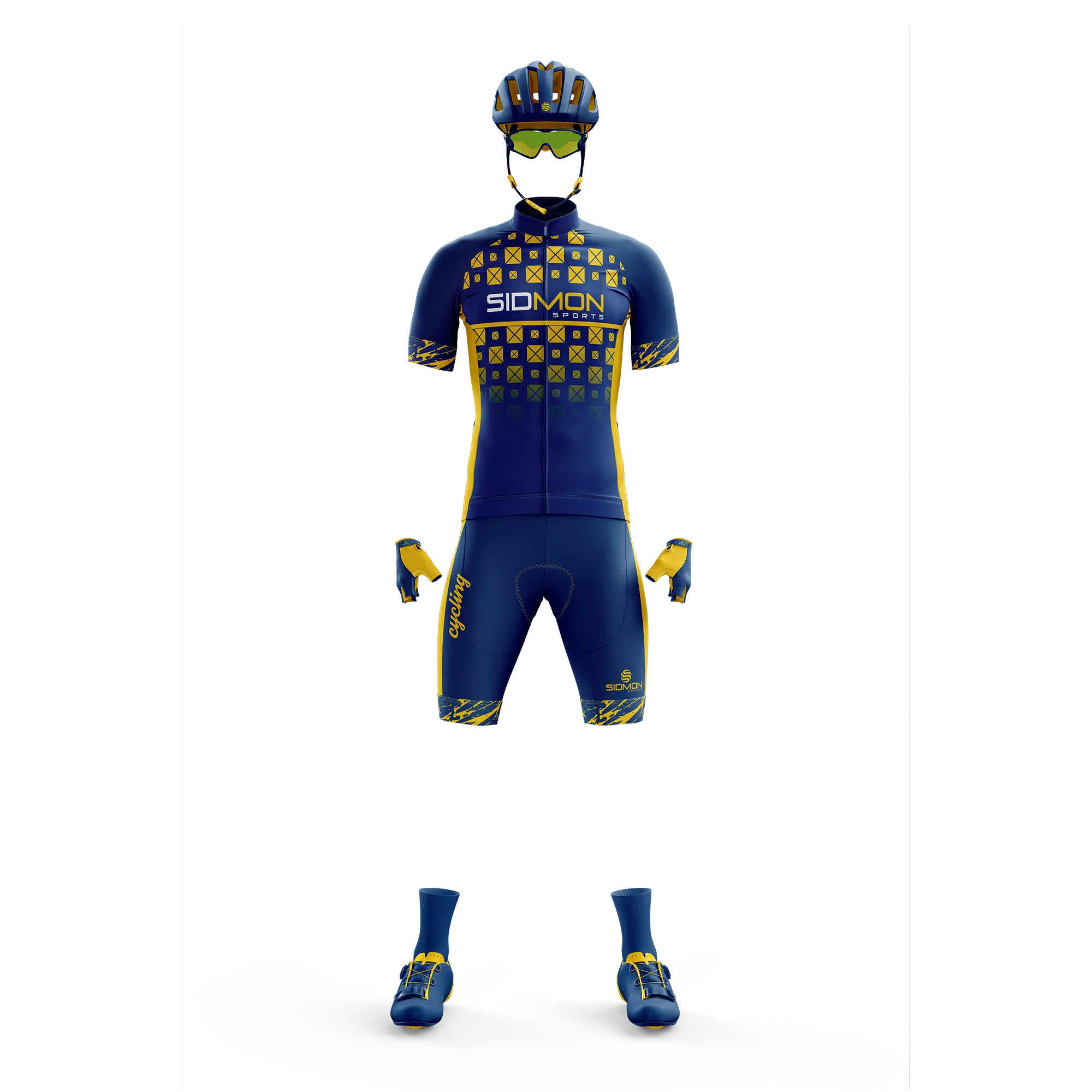 Custom cycling jersey — product render