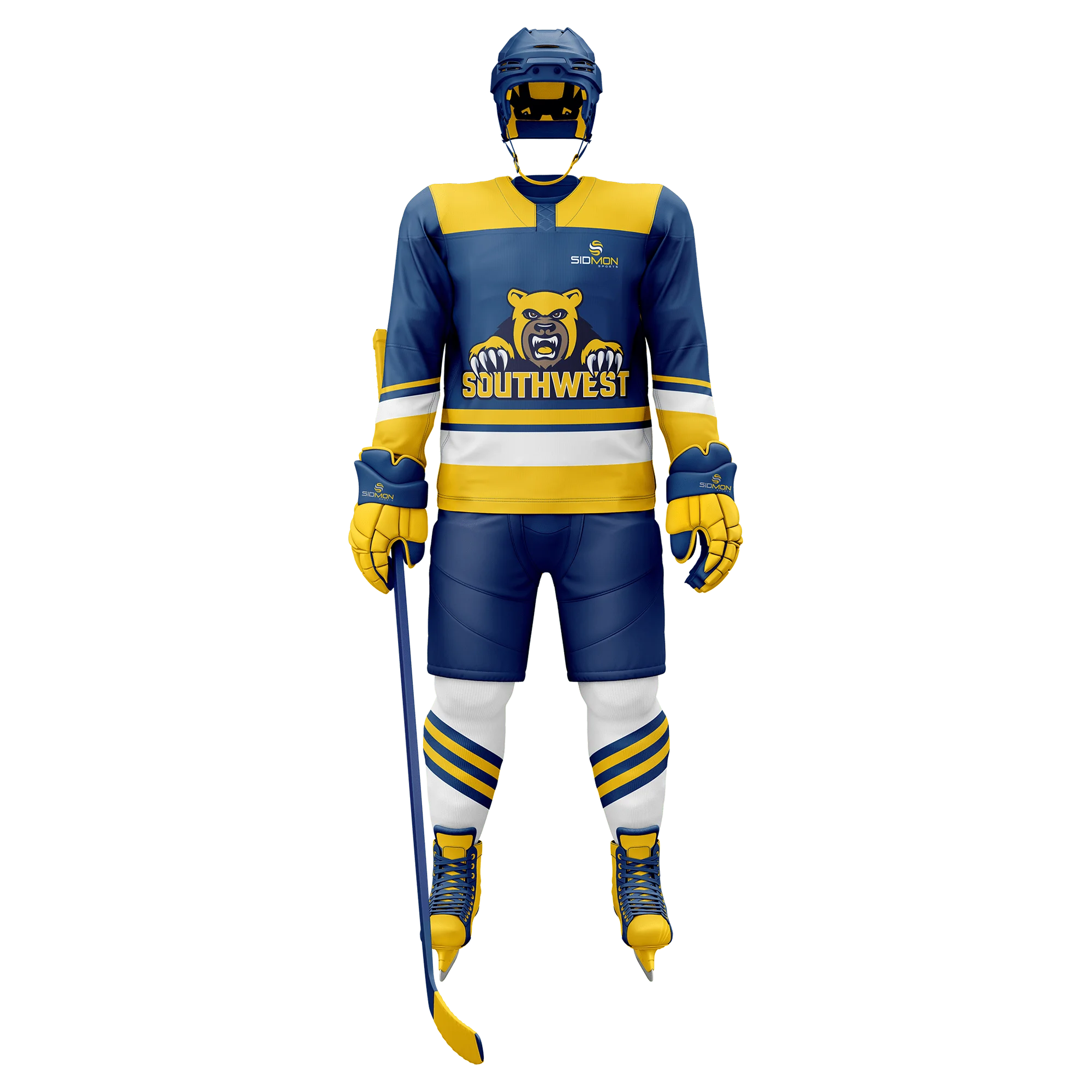 Custom ice hockey jersey — product render